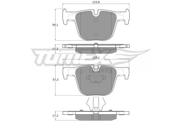 TOMEX BRAKES stabdžių trinkelių rinkinys, diskinis stabdys TX 19-29